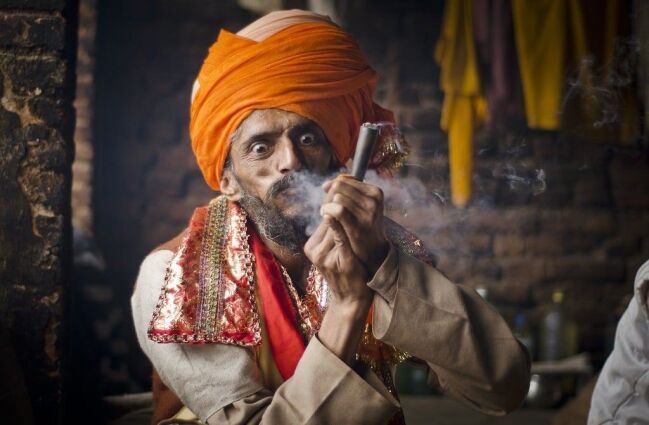 sadhu at Pashupatinath, Kathmandu heritages day tour