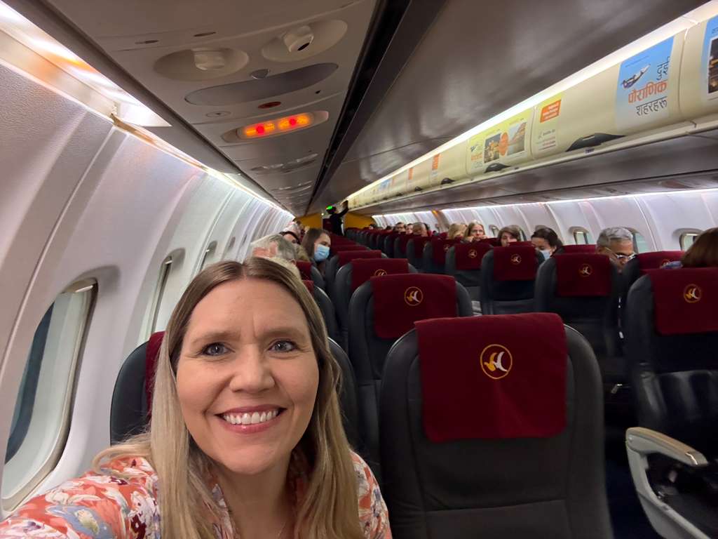 Ready for the one hour mt everest scenic flight - with all window seat assigned on Buddha Air Flight