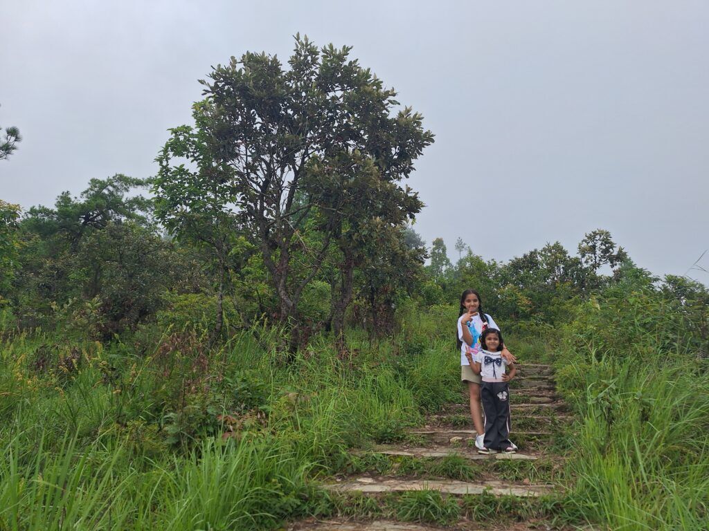 hiked to champadevi with kids - green vistas was great in july