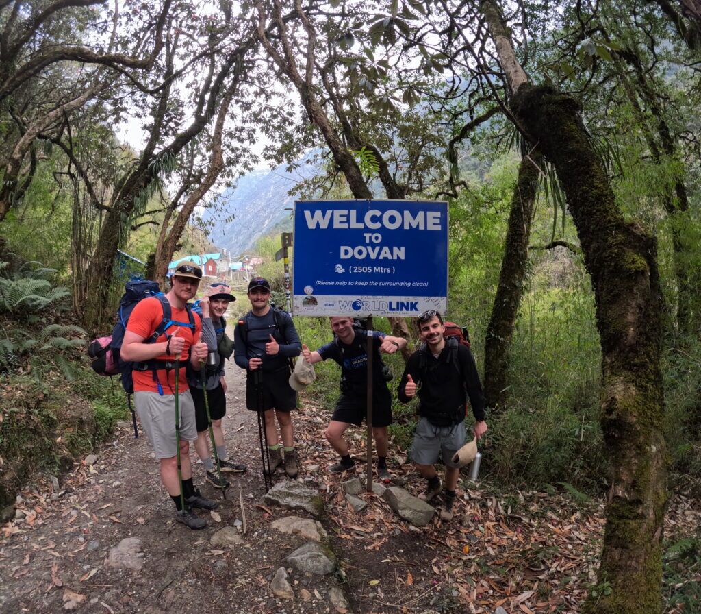 forest trail Dovan during ABC trek